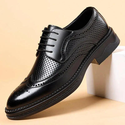 Hollow Leather Shoes Men's Business Formal Wear Casual.